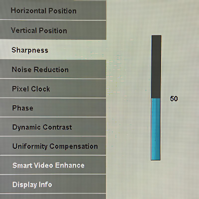 Display (Monitor) sharpness