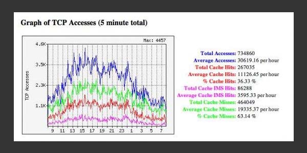 Screenshot of a report from Squid-Graph
